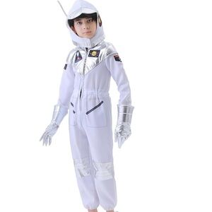 Kids Astronaut Costume - Silver and White - Size Small